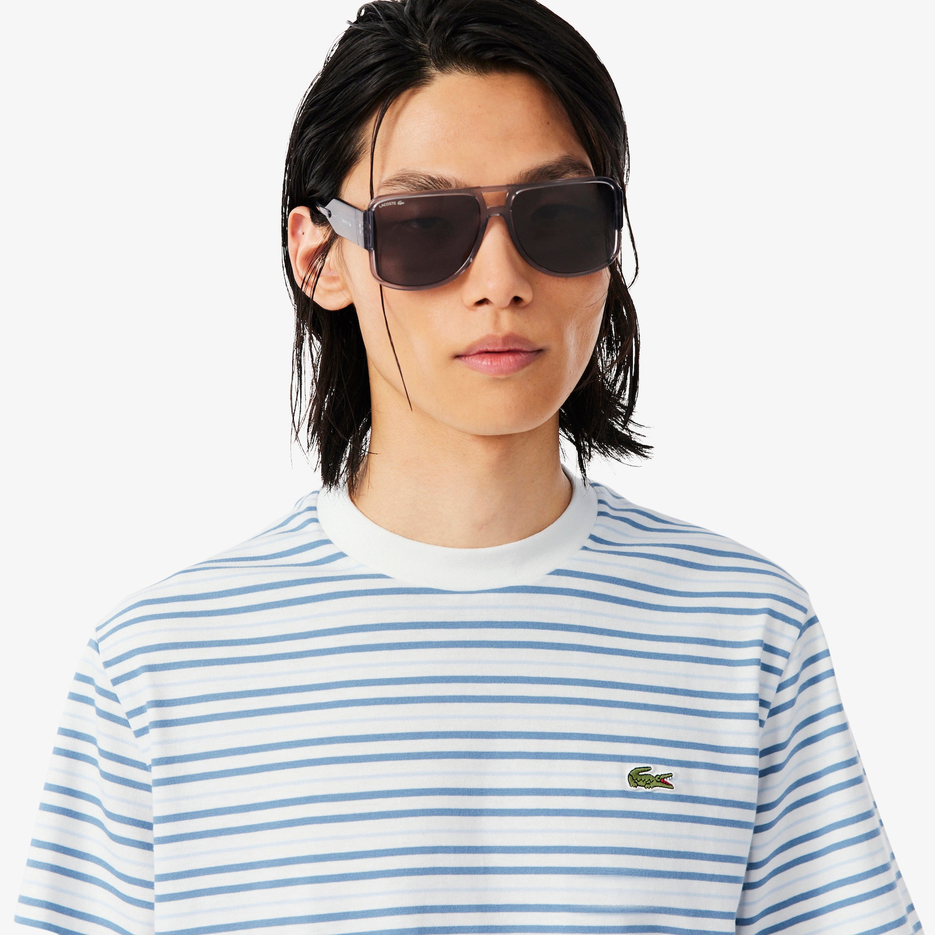 Striped Cotton T-shirt image number 1