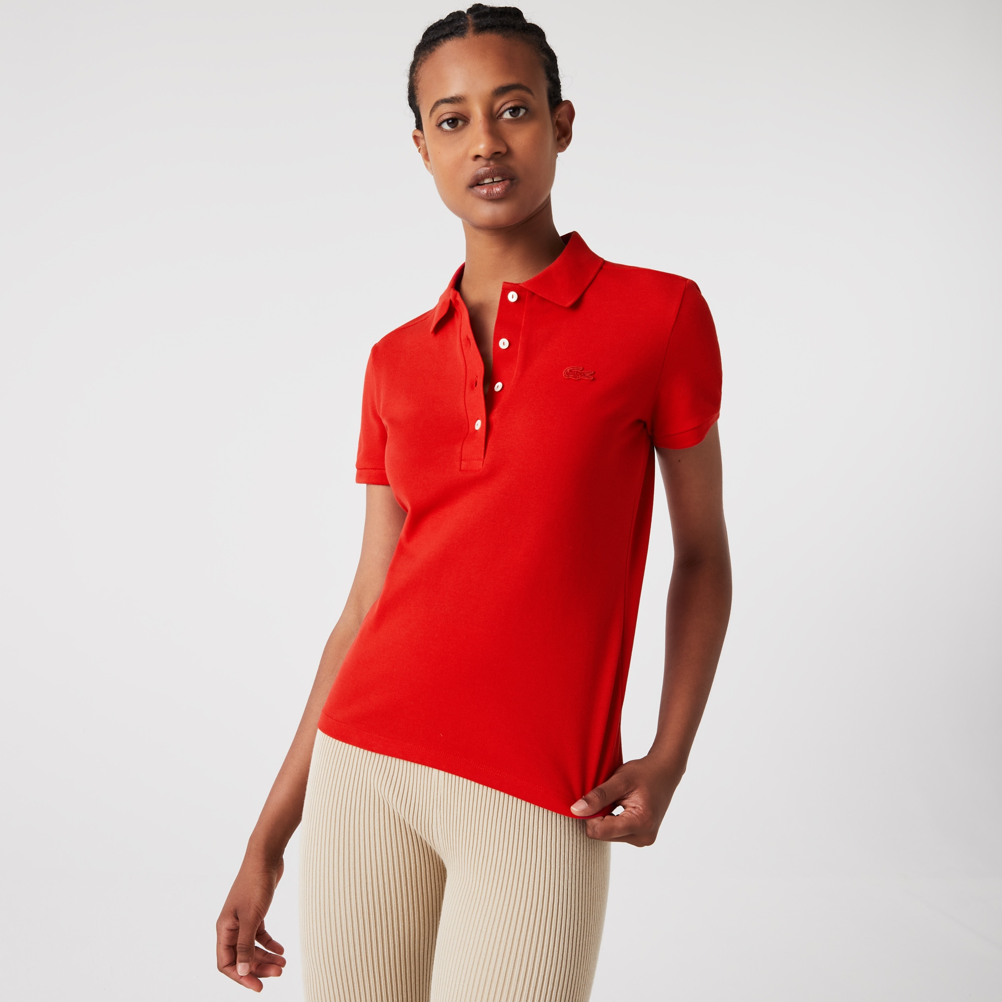 lacoste button down polo