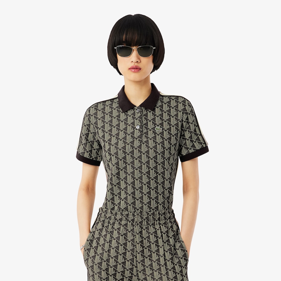 Slim Fit Monogram Jacquard Polo Shirt image number 0