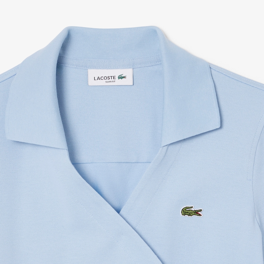 Stretch Mini Piqu&eacute; Wrap Polo Shirt image number 4