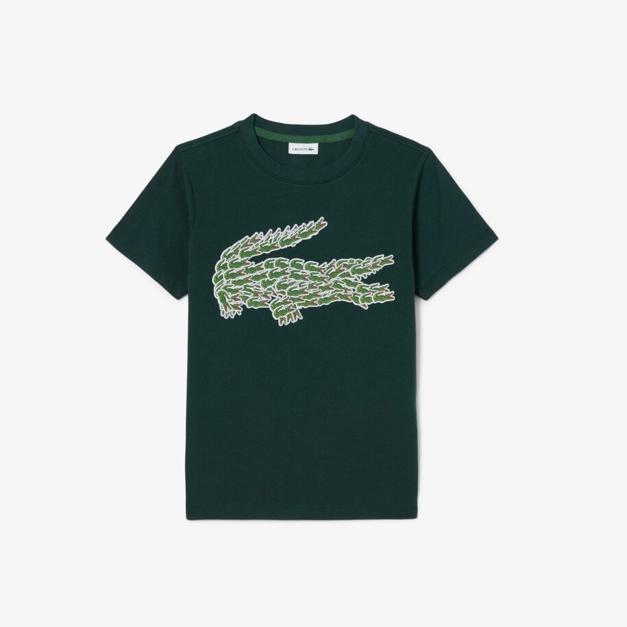Crocodile Print Cotton T-shirt image number 3