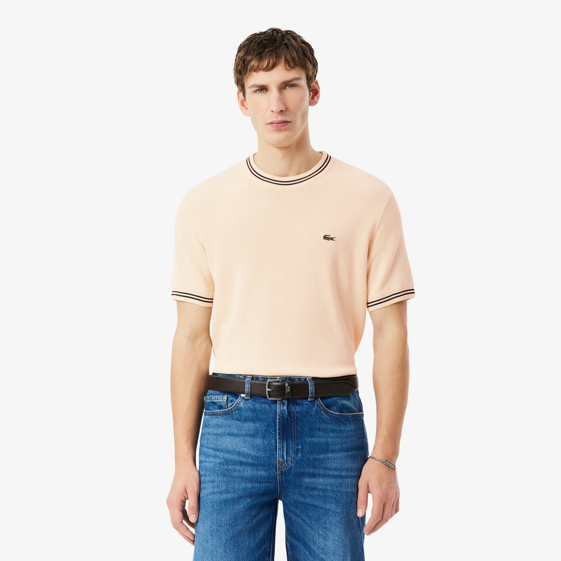 Classic Fit Stripe Detail Knit T-Shirt image number 0