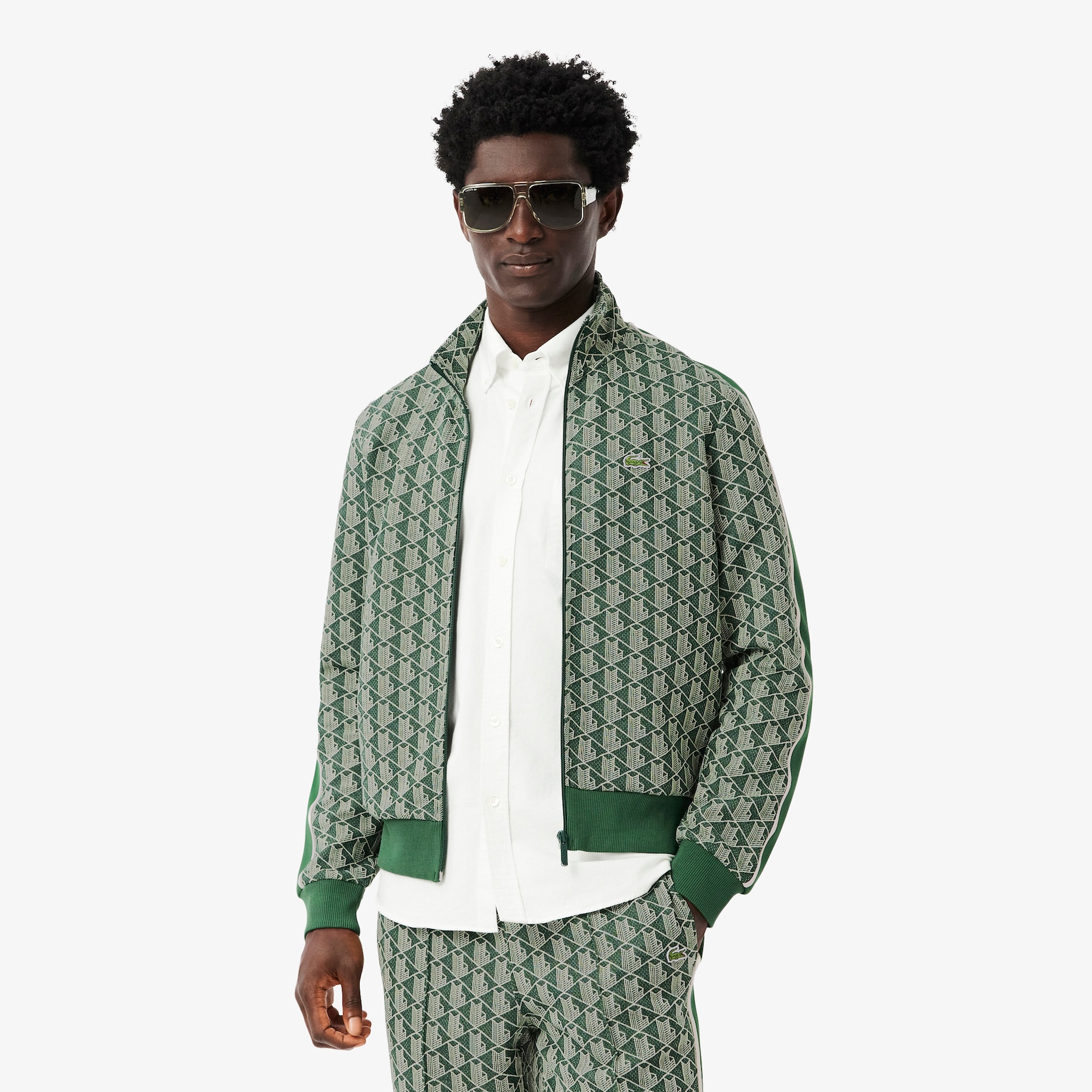 Paris Jacquard Monogram Zipped Sweatshirt image number 0