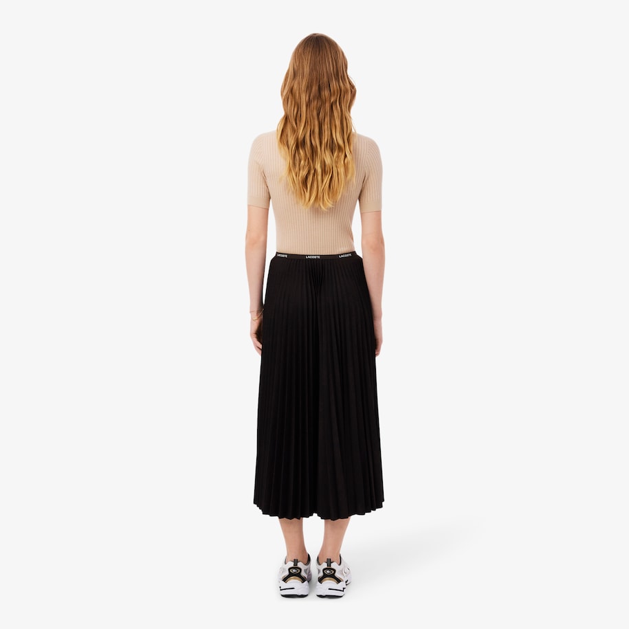 Long Pleated Elasticated Waist Skirt image number 2
