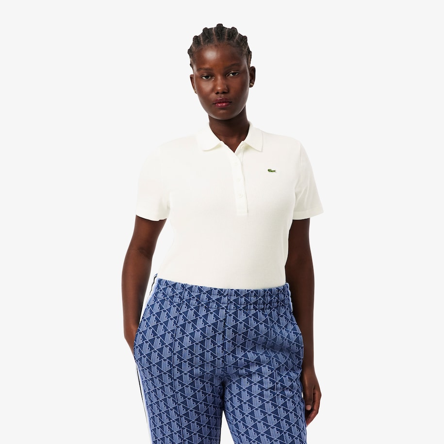 Slim Fit L.12.D Ribbed Cotton Polo Shirt image number 5