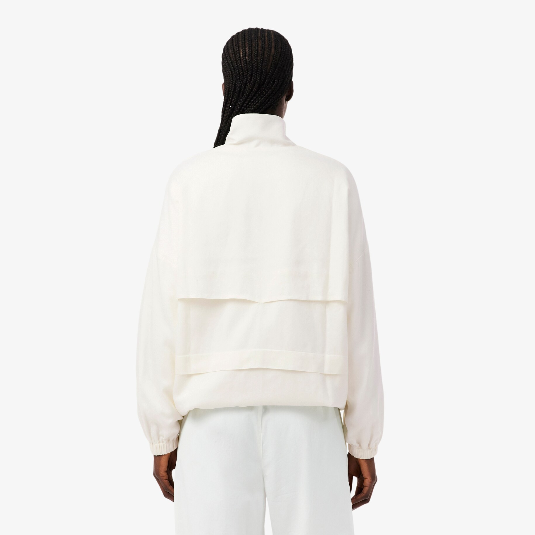 Oversized Linen Blend Track Jacket image number 2