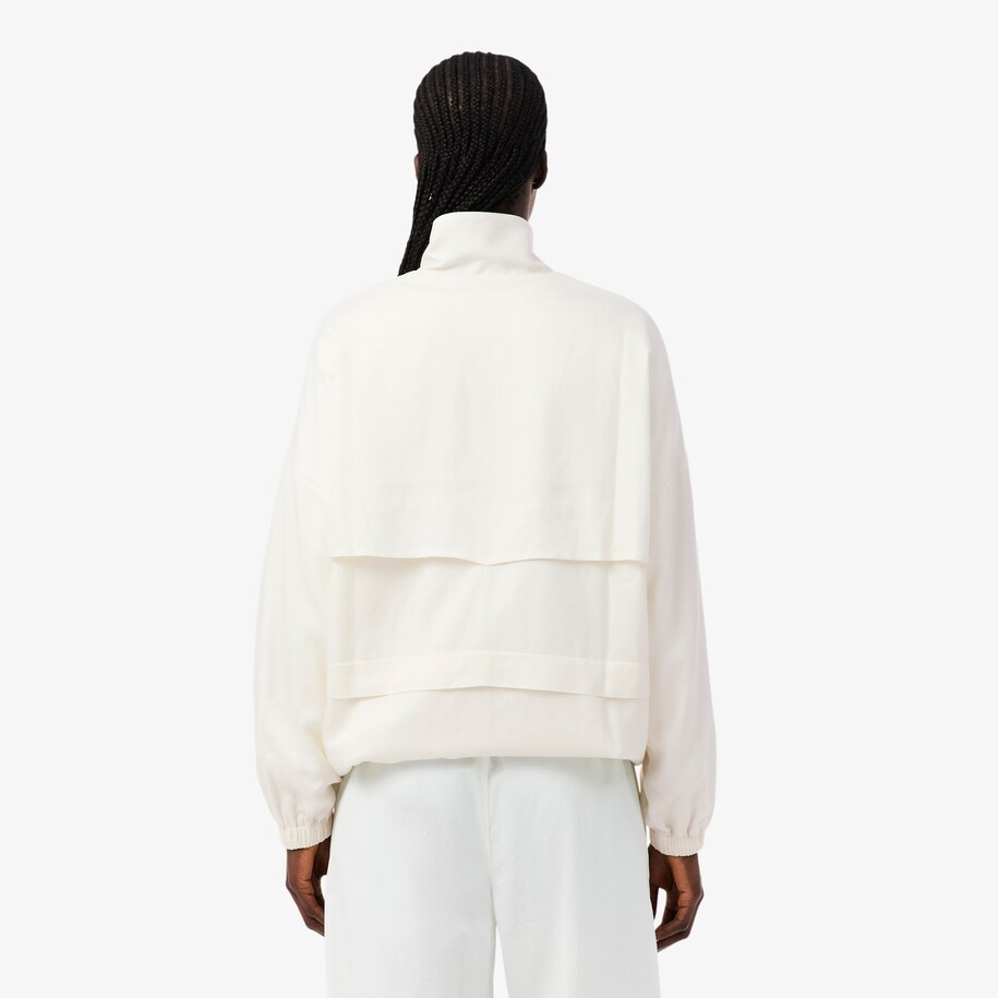 Oversized Linen Blend Track Jacket image number 2