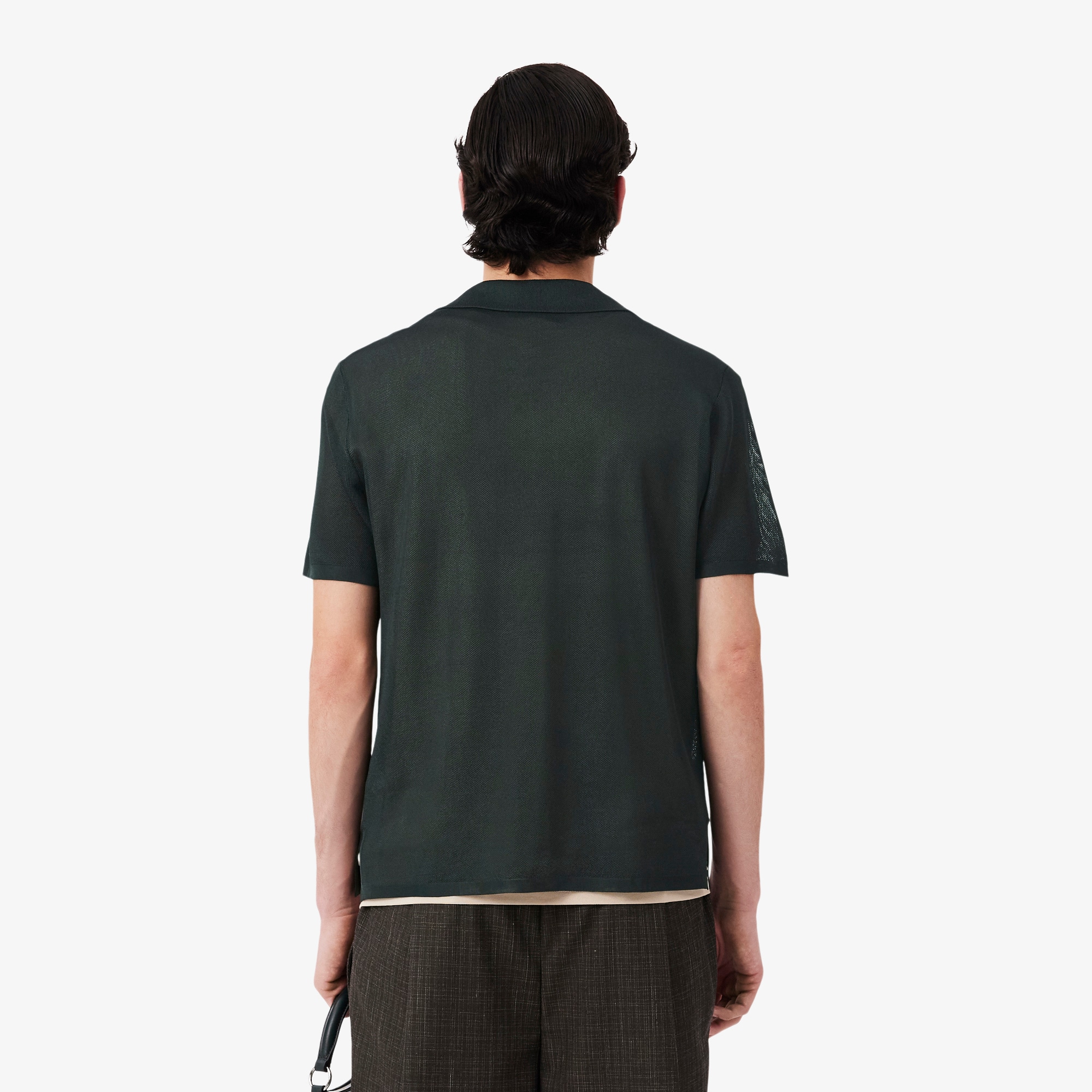 Runway Slim Fit Satin Piqu&eacute; Polo Shirt image number 2