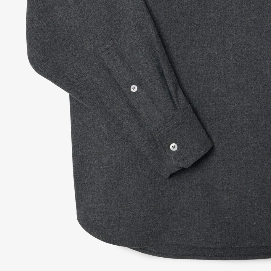Oversized Polo Style Flannel Shirt image number 5