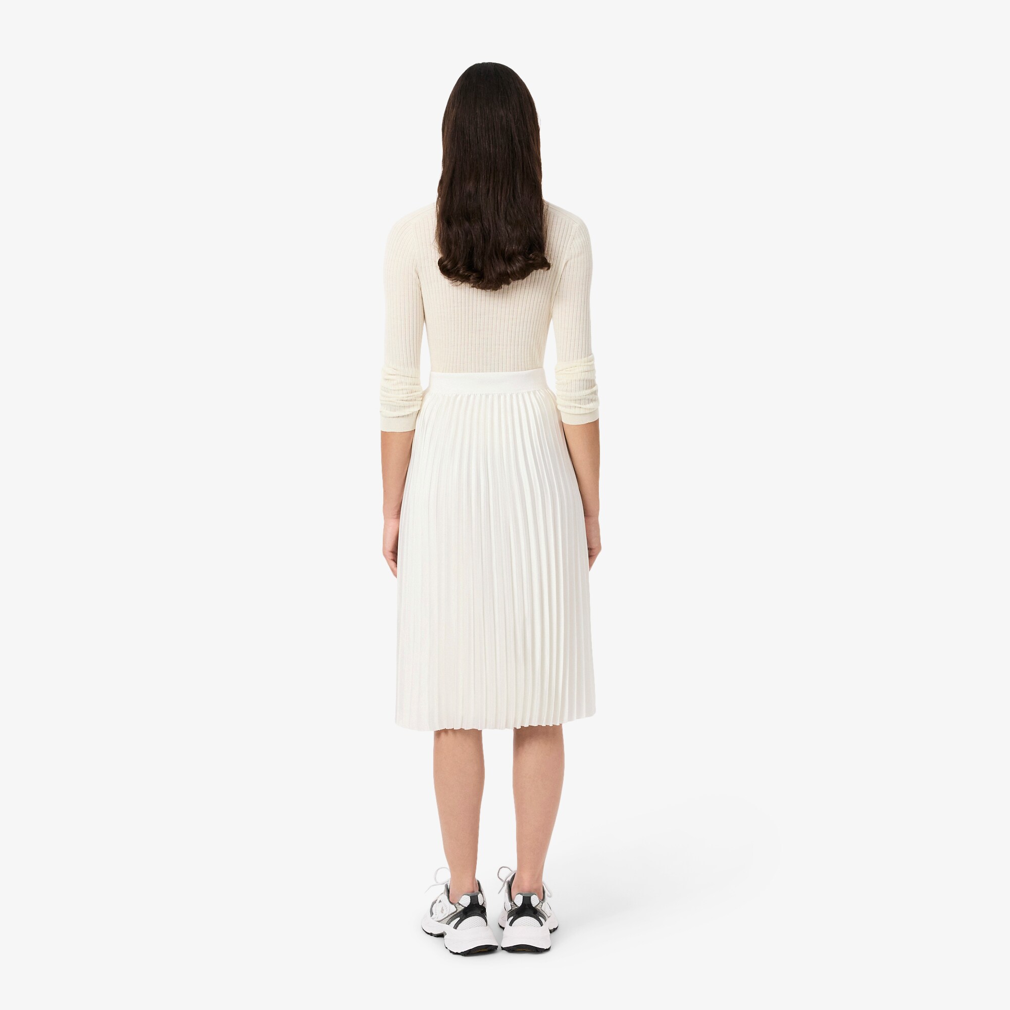 Pleated Satin Midi Skirt image number 2