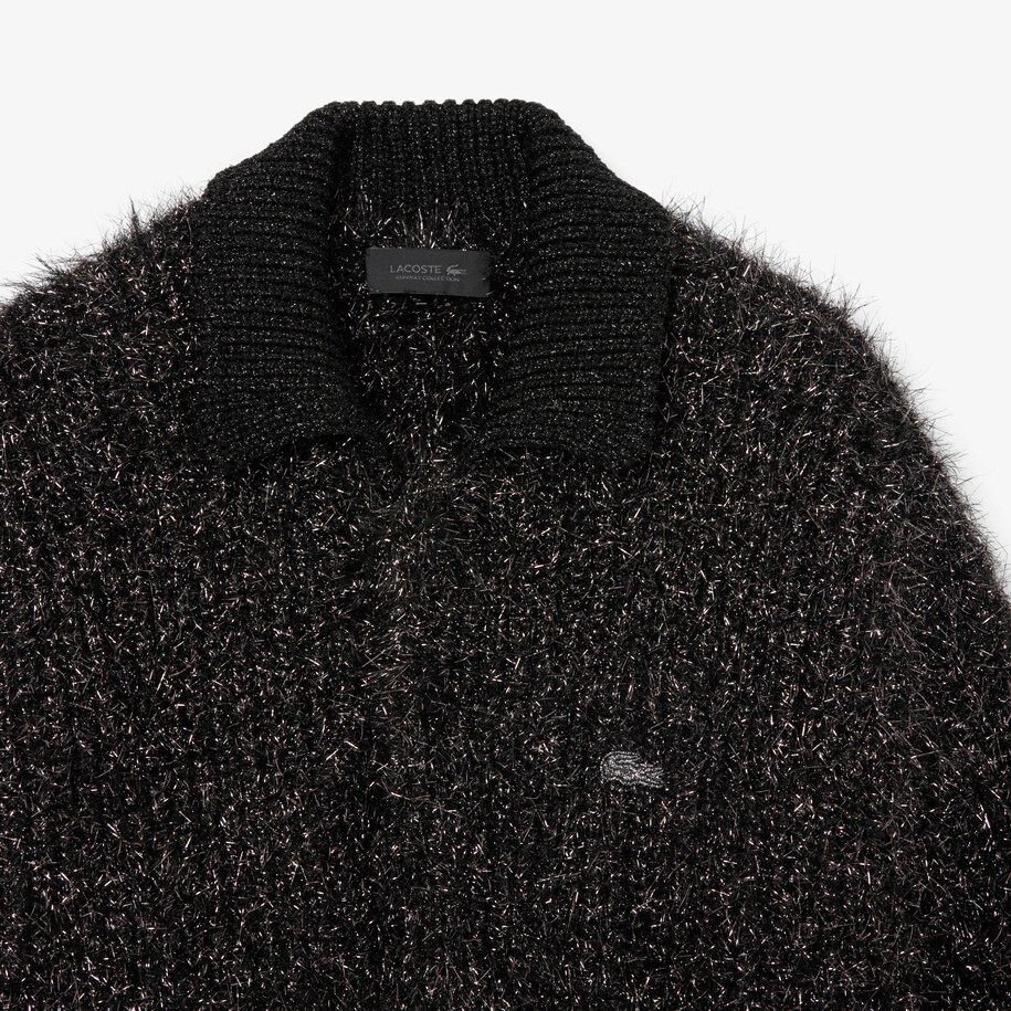 Sweater Lurex Knit Kerah Polo Runway image number 5