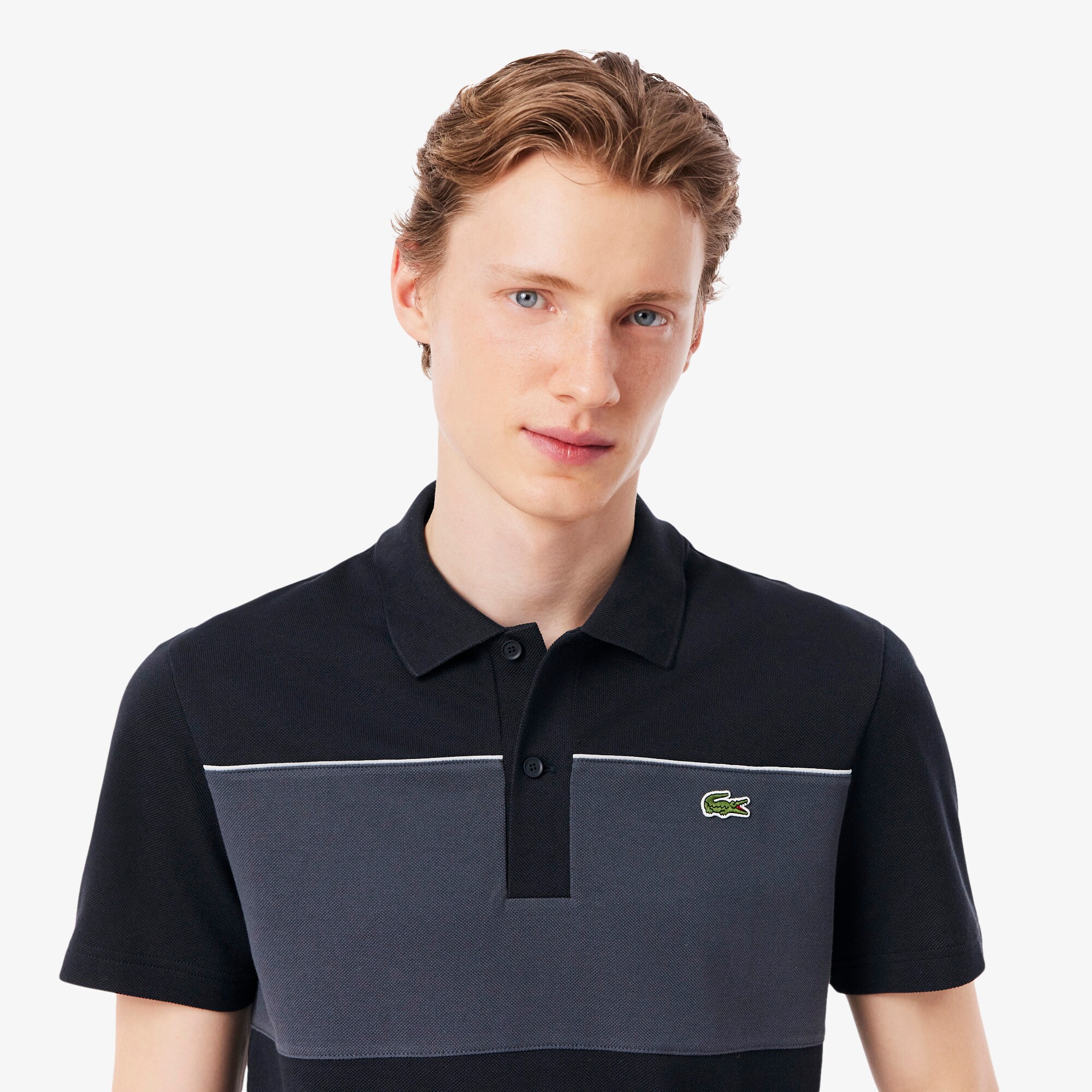 Regular Fit Colour-Block Piqu&eacute; Polo Shirt image number 1