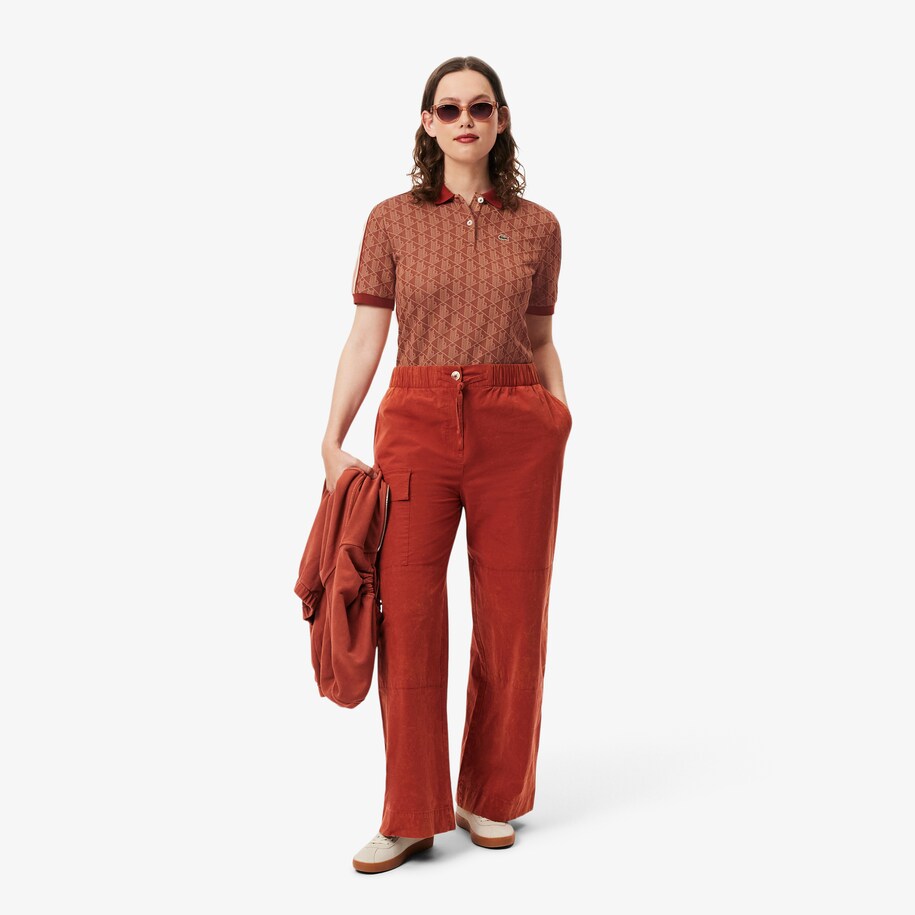 Slim Fit Monogram Jacquard Polo Shirt image number 6