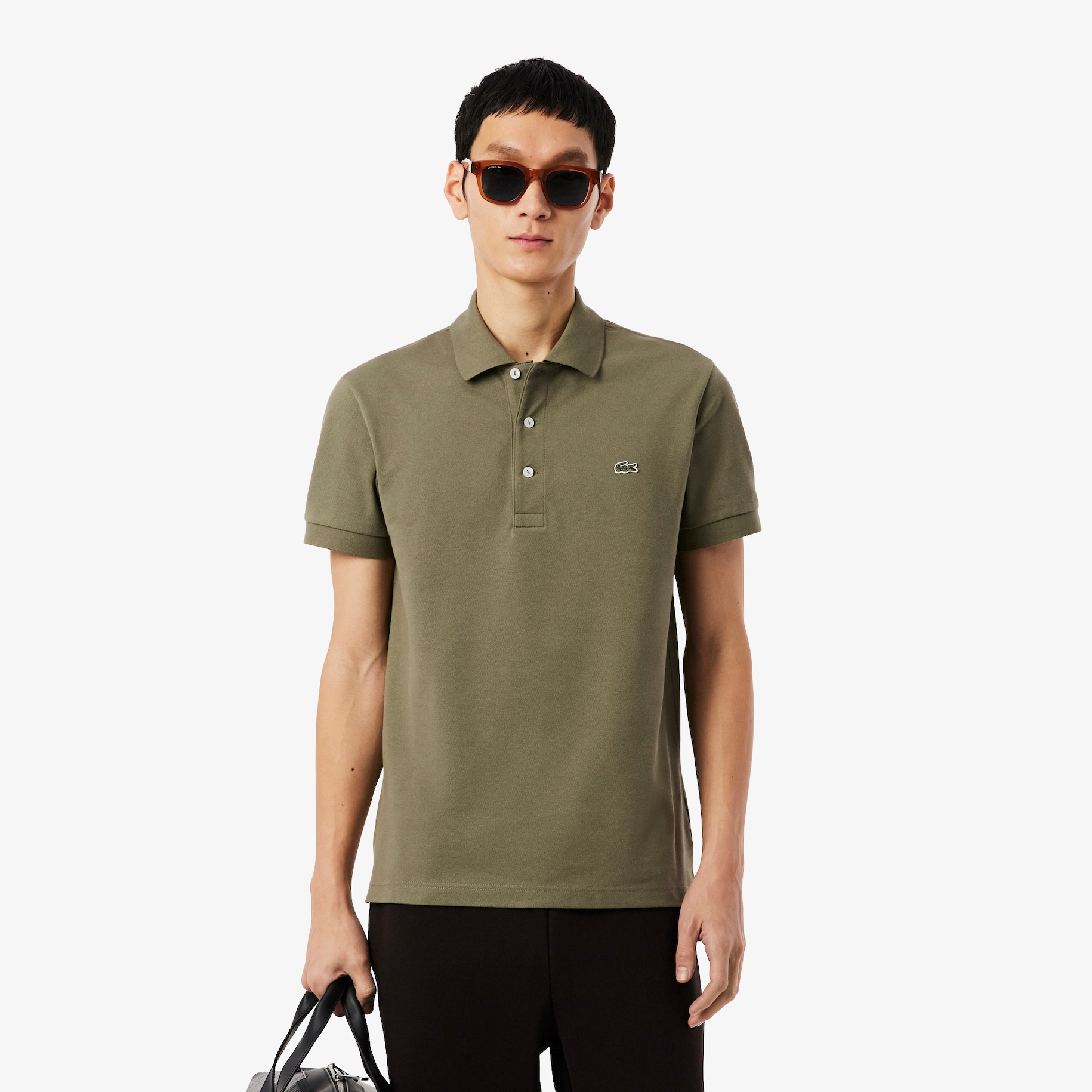 Slim Fit Stretch Piqu&eacute; Polo Shirt image number 0