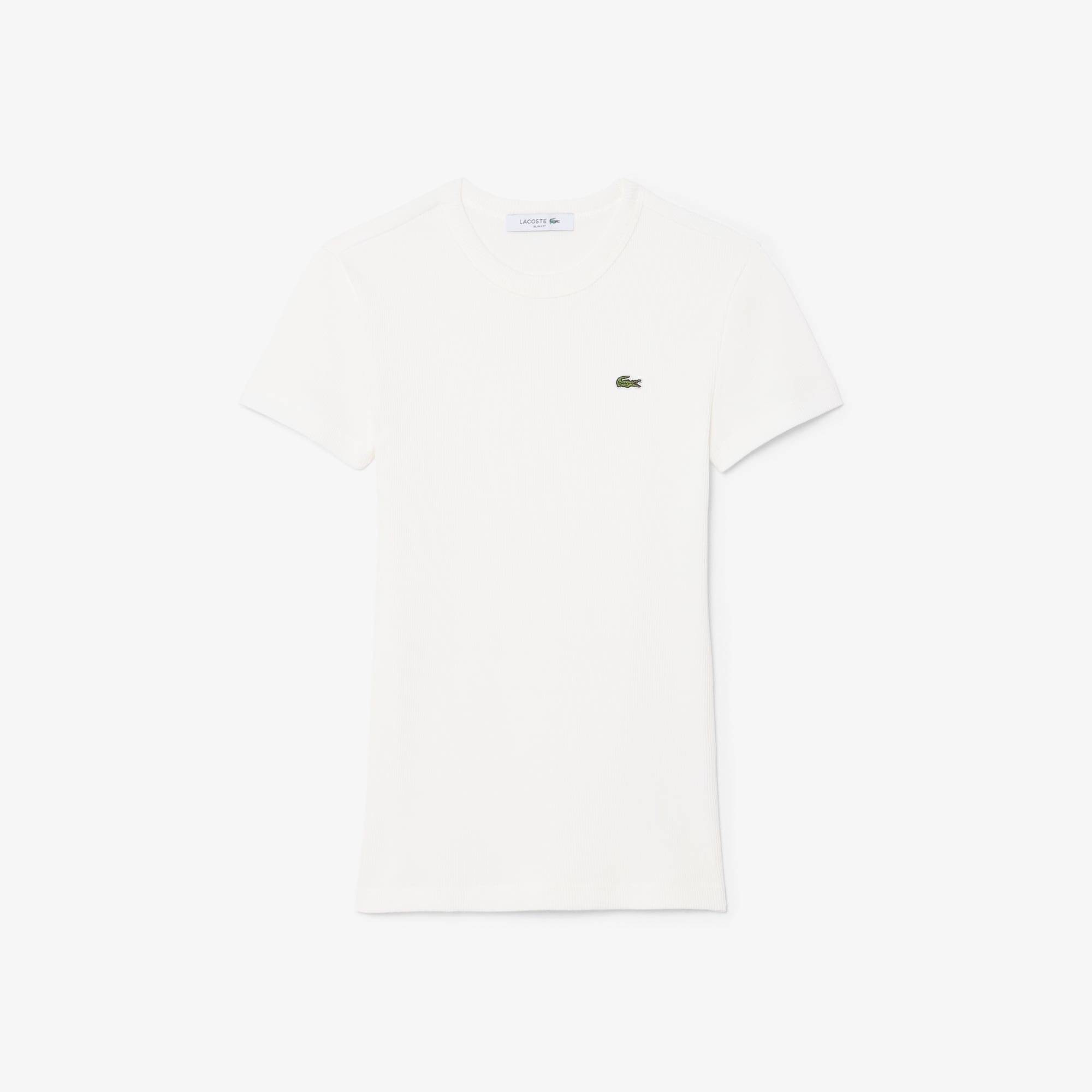Slim Fit Ribbed Cotton T-shirt image number 3