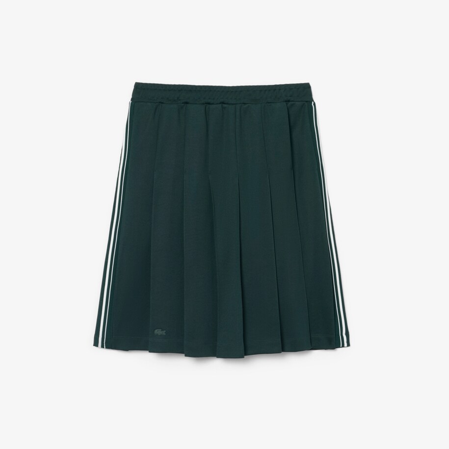 Pleated Interlock Piqu&eacute; Skirt image number 3