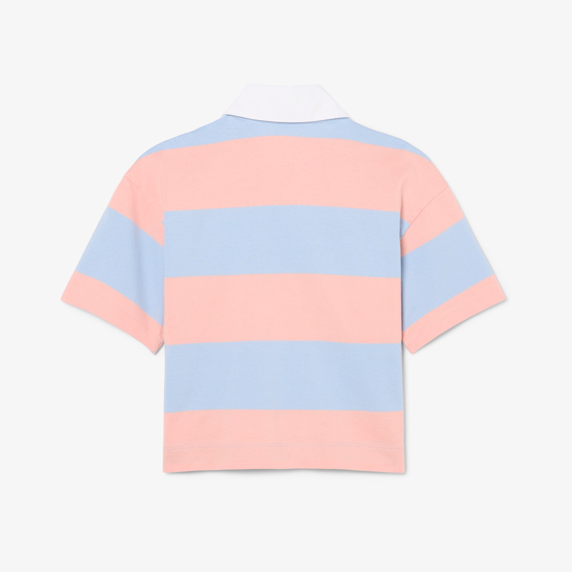 Oversized Striped Cotton Rugby Polo Shirt image number 4