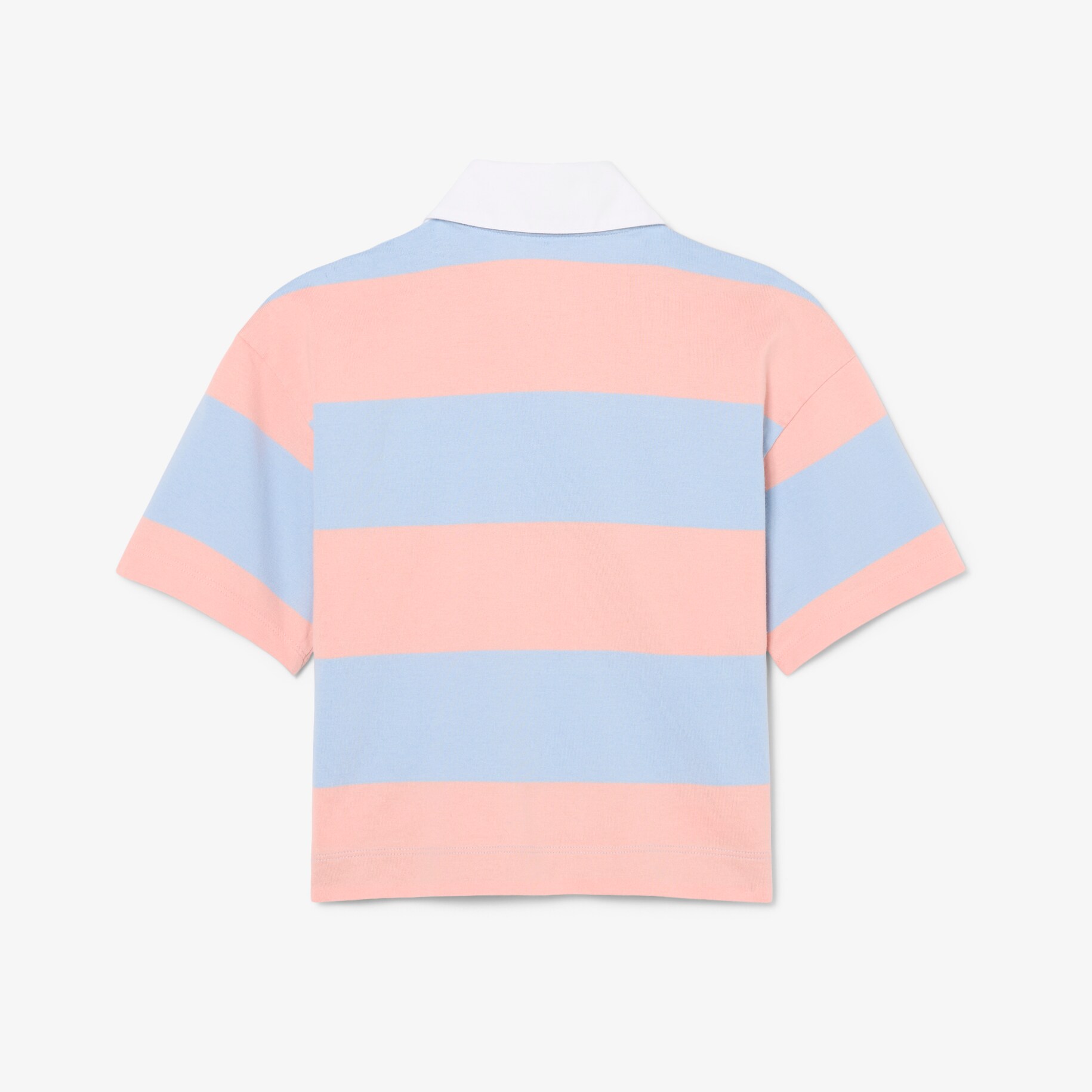 Oversized Striped Cotton Rugby Polo Shirt image number 4