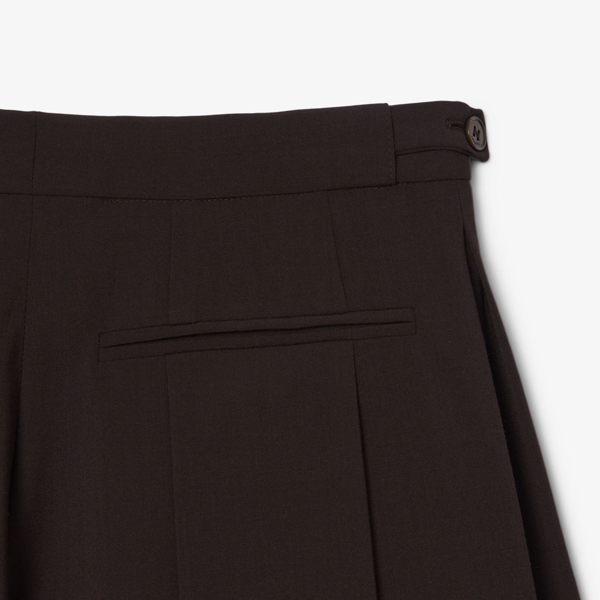 Runway Pleated Wool Bermuda Shorts image number 7