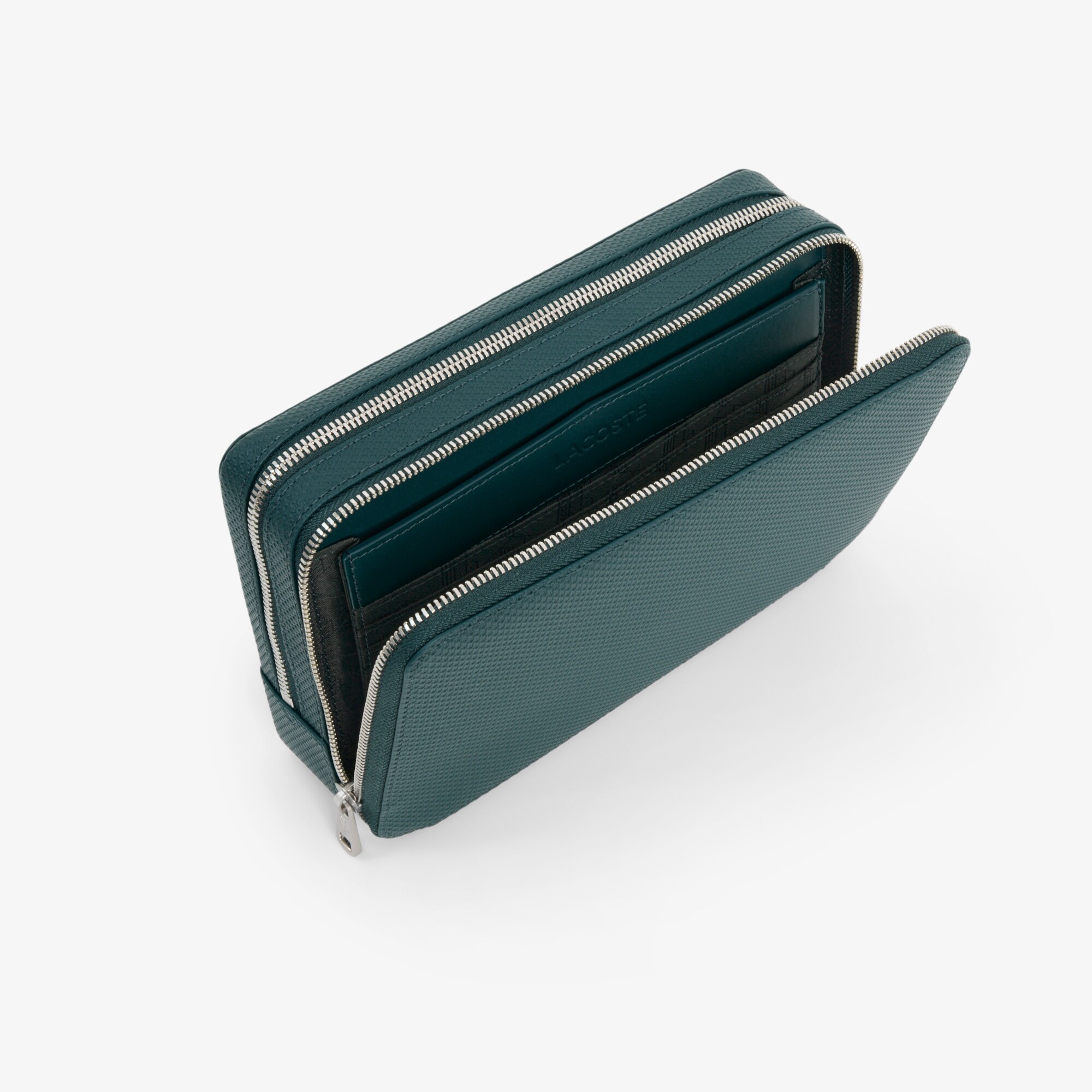 Men's Chantaco Piqu&eacute; Leather Zip Pouch image number 3