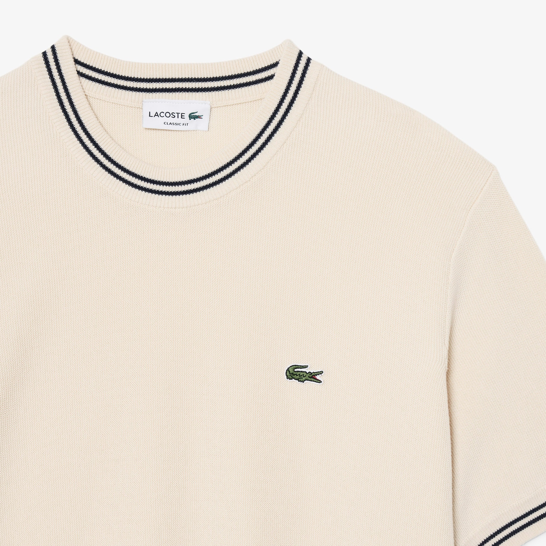 Classic Fit Stripe Detail Knit T-Shirt image number 4