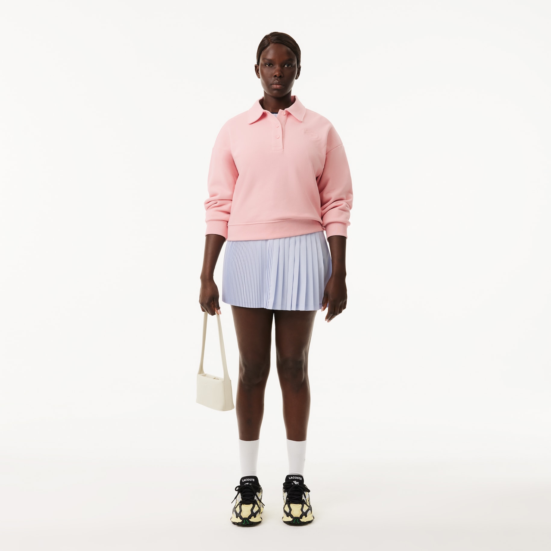 Polo Collar Lacoste Embroidered Sweatshirt image number 7