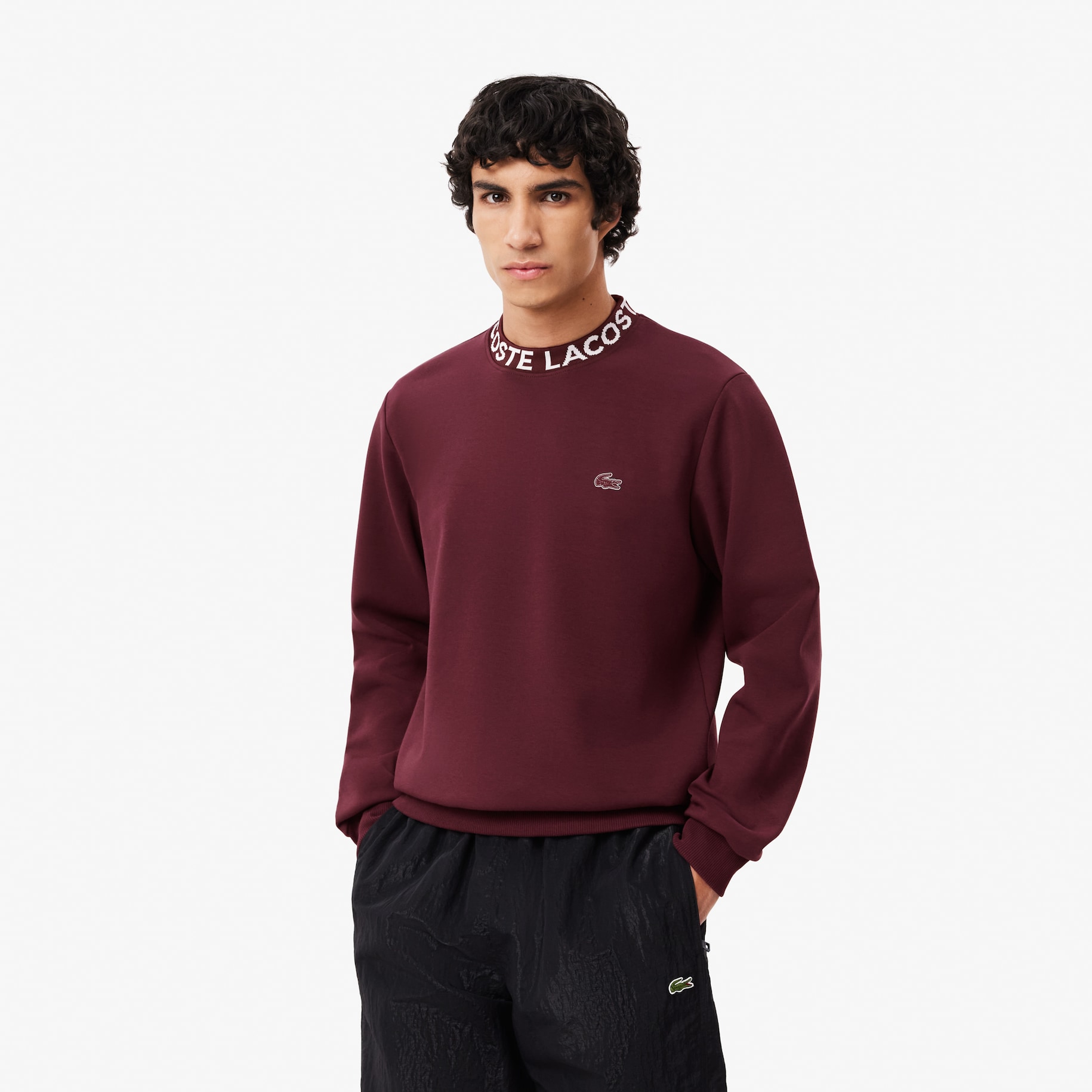 Logo Jacquard Collar Double Face Sweatshirt image number 0