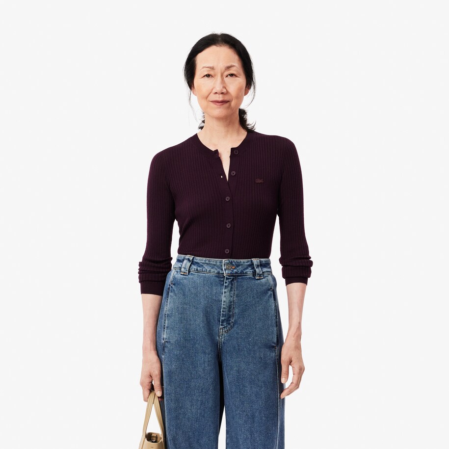 3D Knit Merino Wool Cardigan image number 0