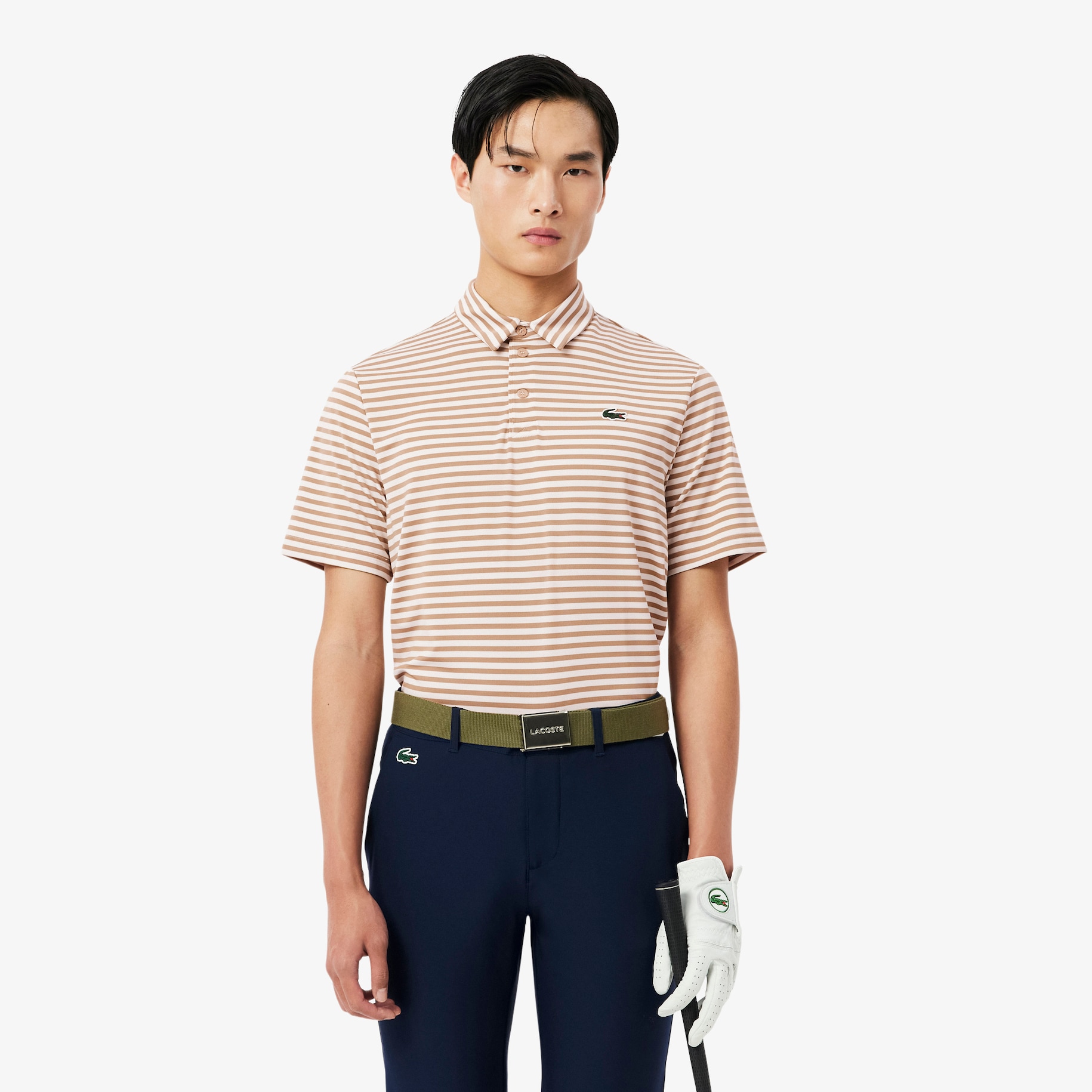 Regular Fit Ultra Dry Striped Golf Polo Shirt image number 0