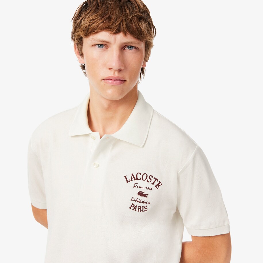 Classic Fit Embroidered Petit Piqu&eacute; Polo Shirt image number 1