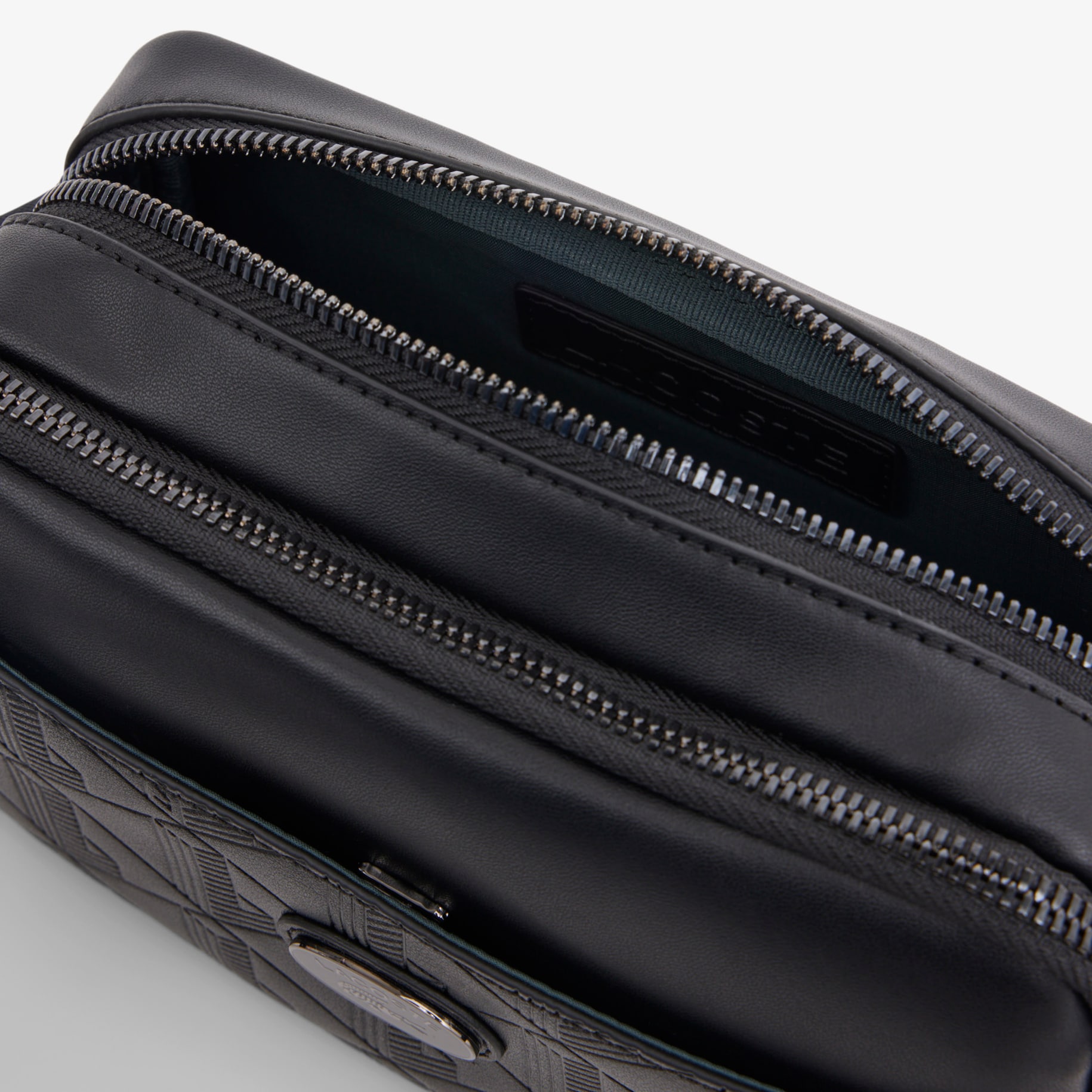 Vertical Leather Monogram Satchel image number 3