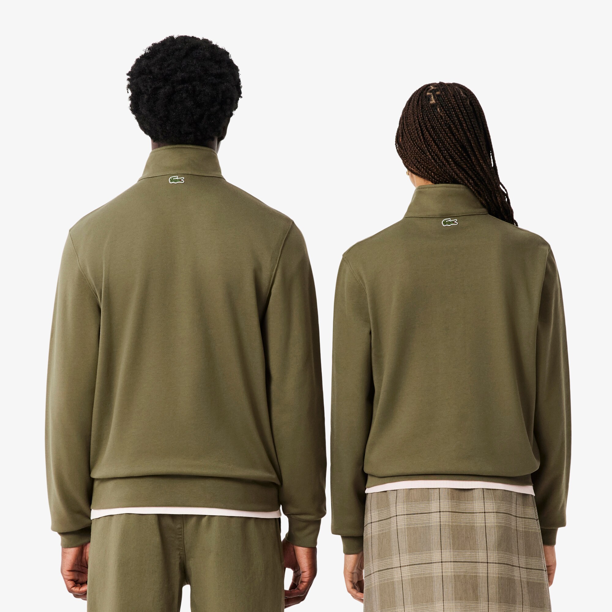 High Neck Zip-Up Print Sweatshirt image number 2