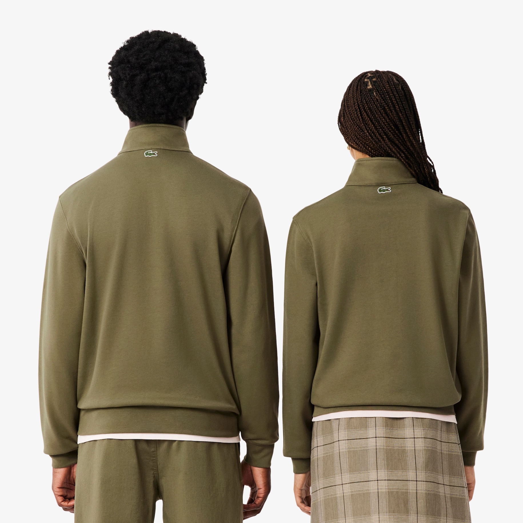 High Neck Zip-Up Print Sweatshirt image number 2