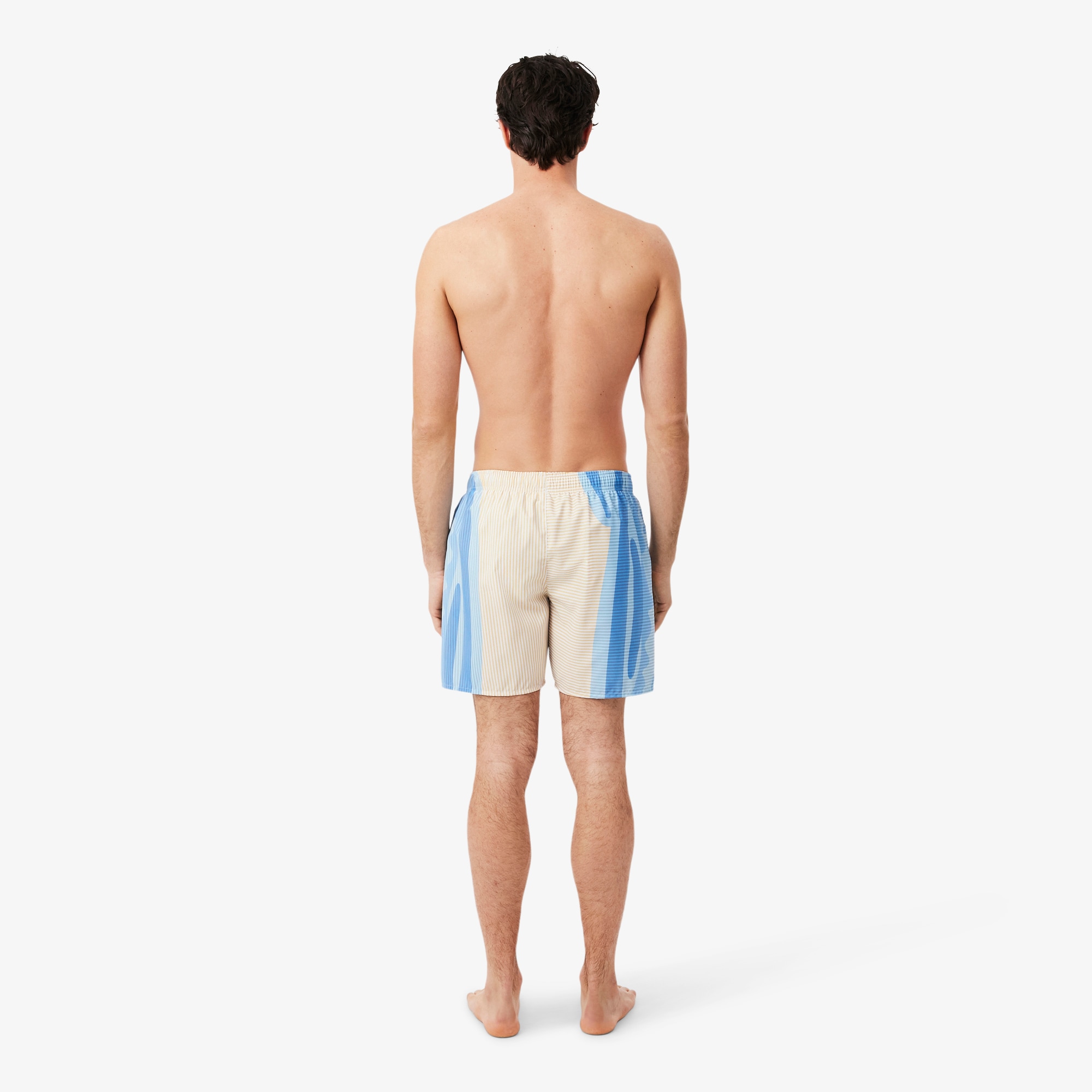 Mid Length Striped Swim Trunks image number 2