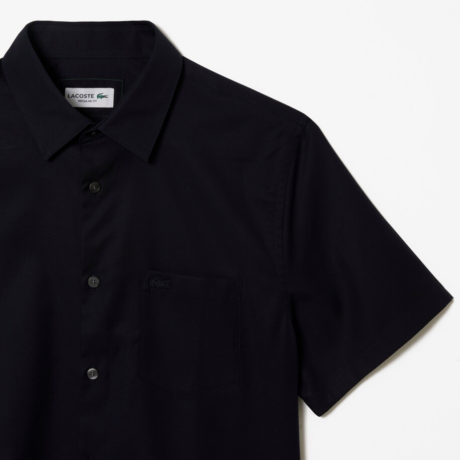 Men's Regular Fit Solid Cotton Shirt image number 4