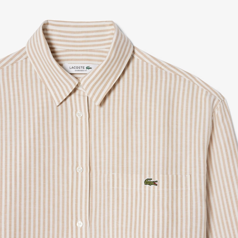 Oversized Linen Blend Shirt image number 4
