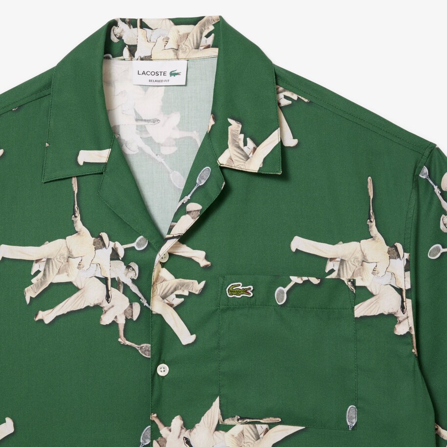 Relaxed Fit René Lacoste Print Shirt image number 4