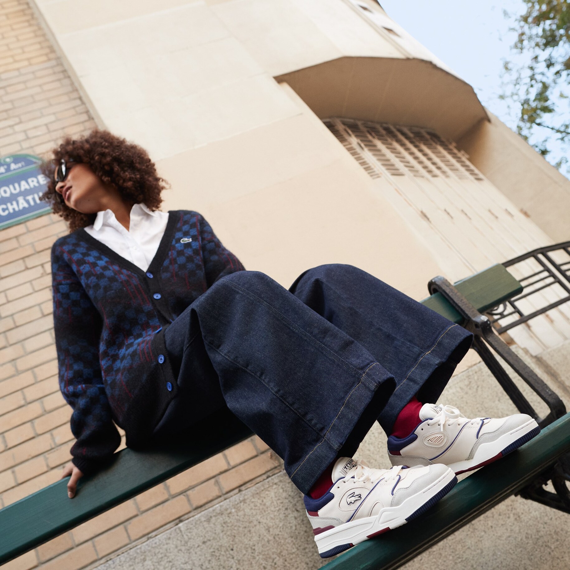 Women’s Lineshot Mesh Collar Leather Trainers image number 7