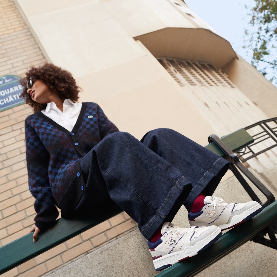 Women’s Lineshot Mesh Collar Leather Trainers image number 7