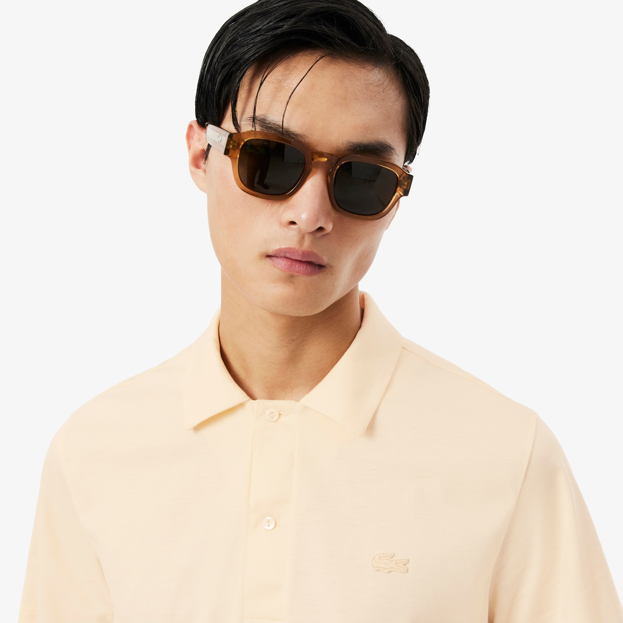 Paris Classic Fit Open Neck Embroidered Polo Shirt image number 1