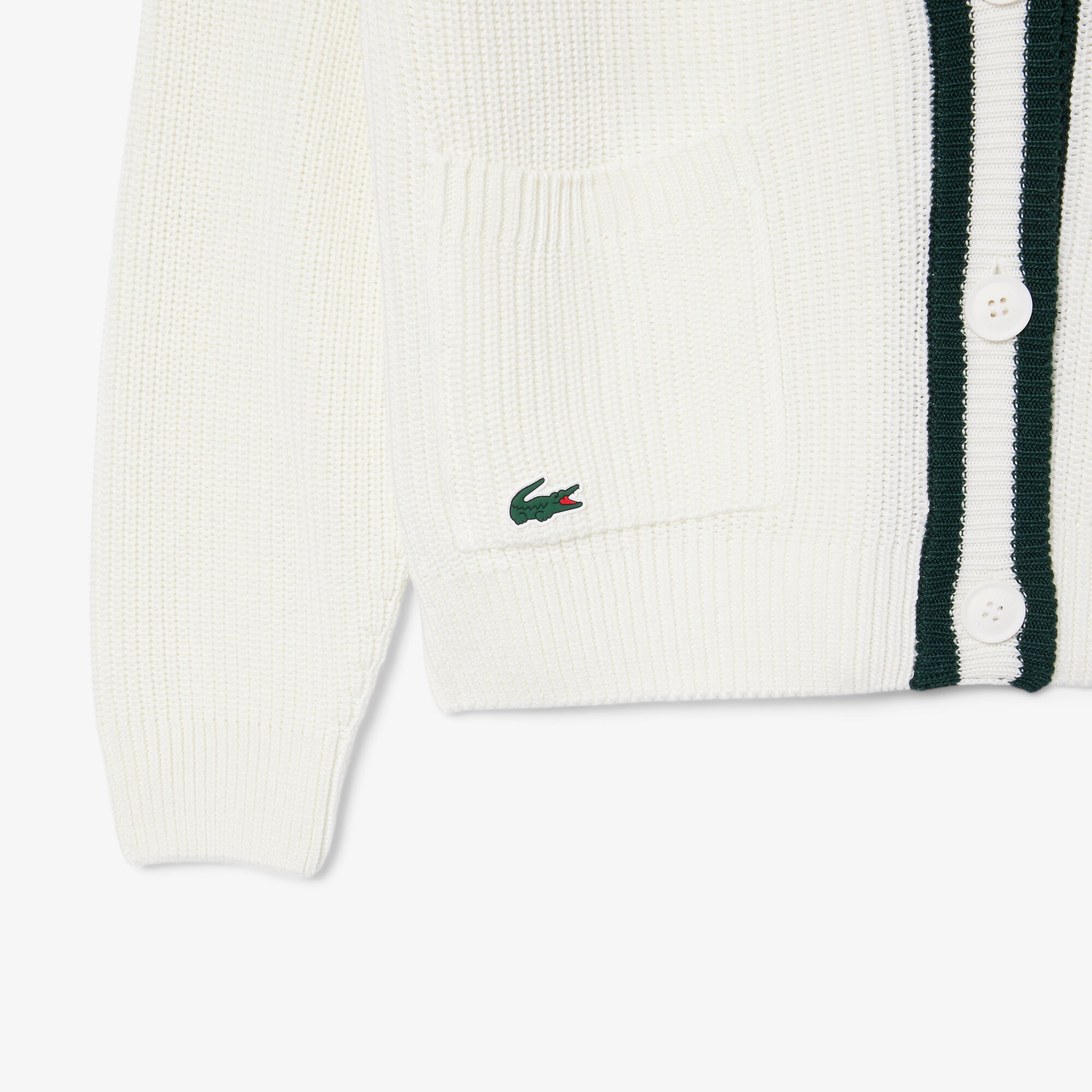 Badge Accent Wool Blend Golf Cardigan image number 5