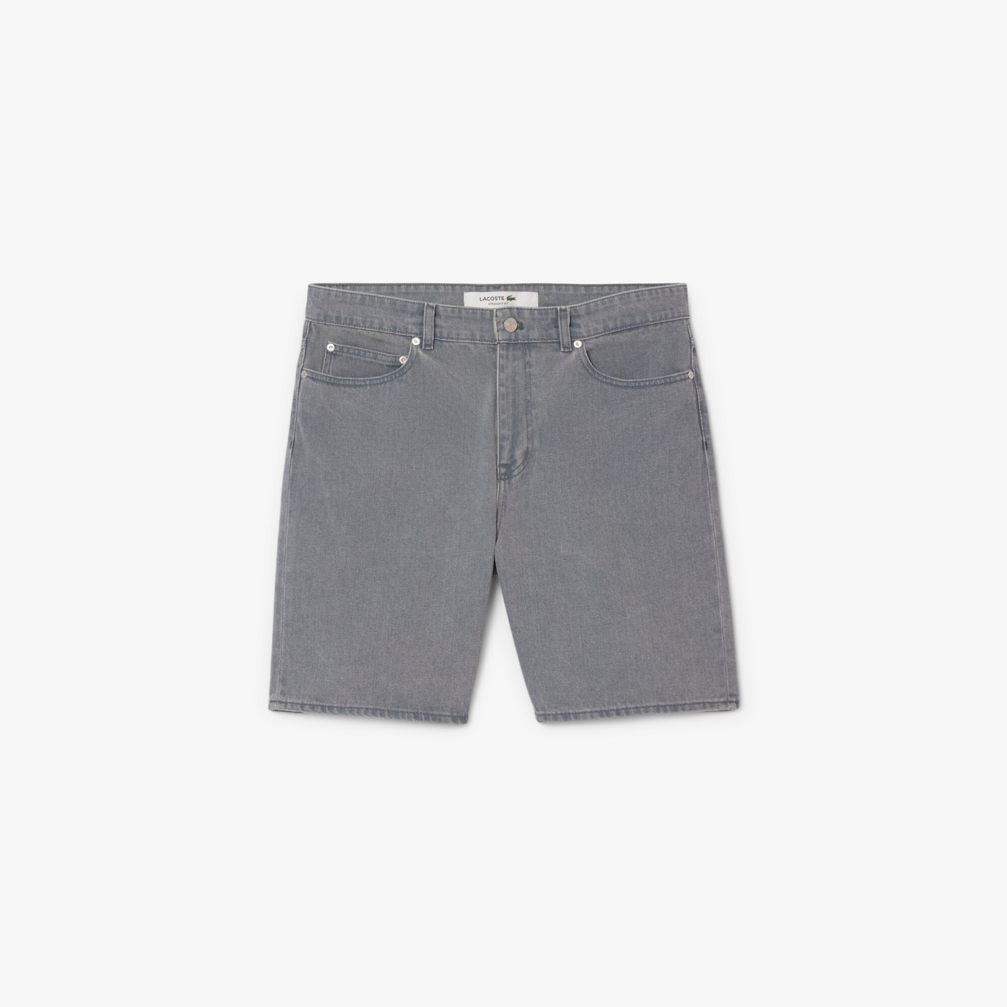 Washed Effect Dyed Denim Bermuda Shorts image number 3