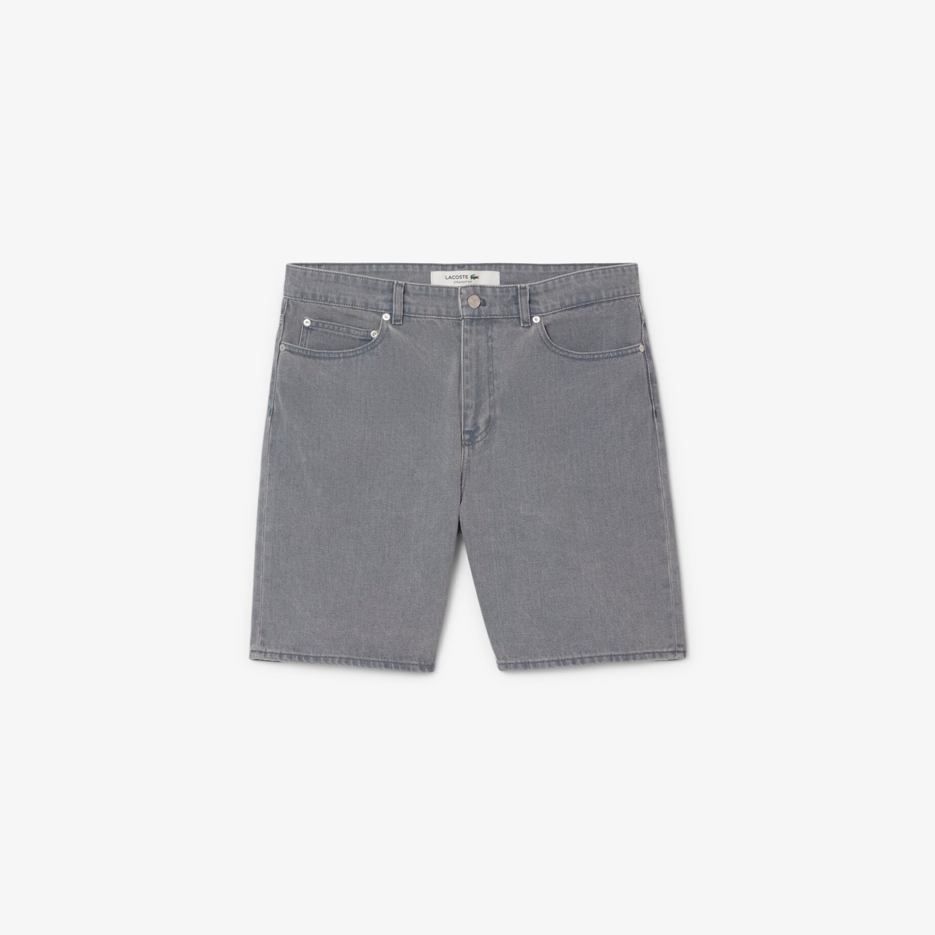 Washed Effect Dyed Denim Bermuda Shorts image number 3