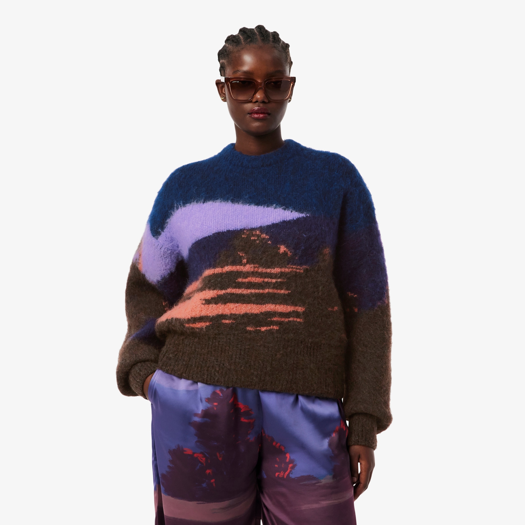 Landscape Jacquard Wool Sweater image number 6