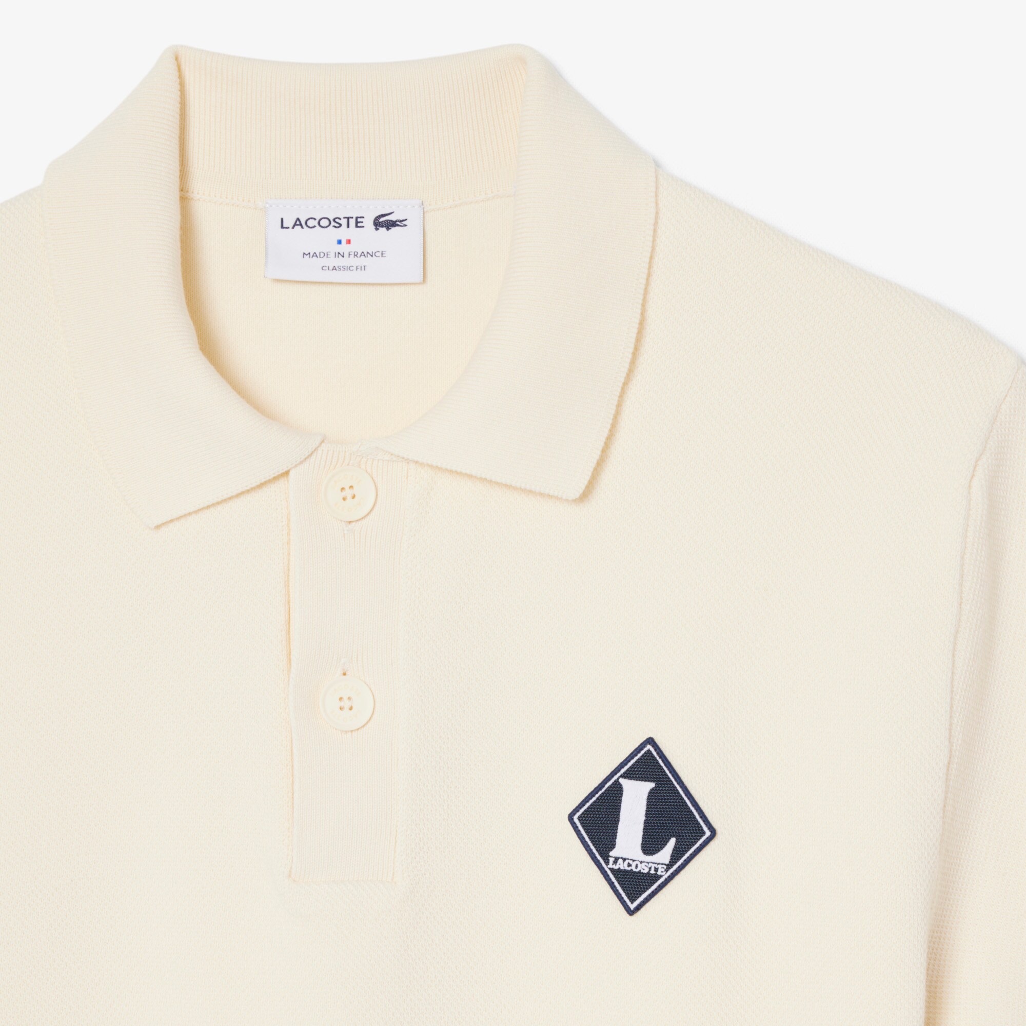 French Made Badge Accent Polo Collar Sweater image number 4