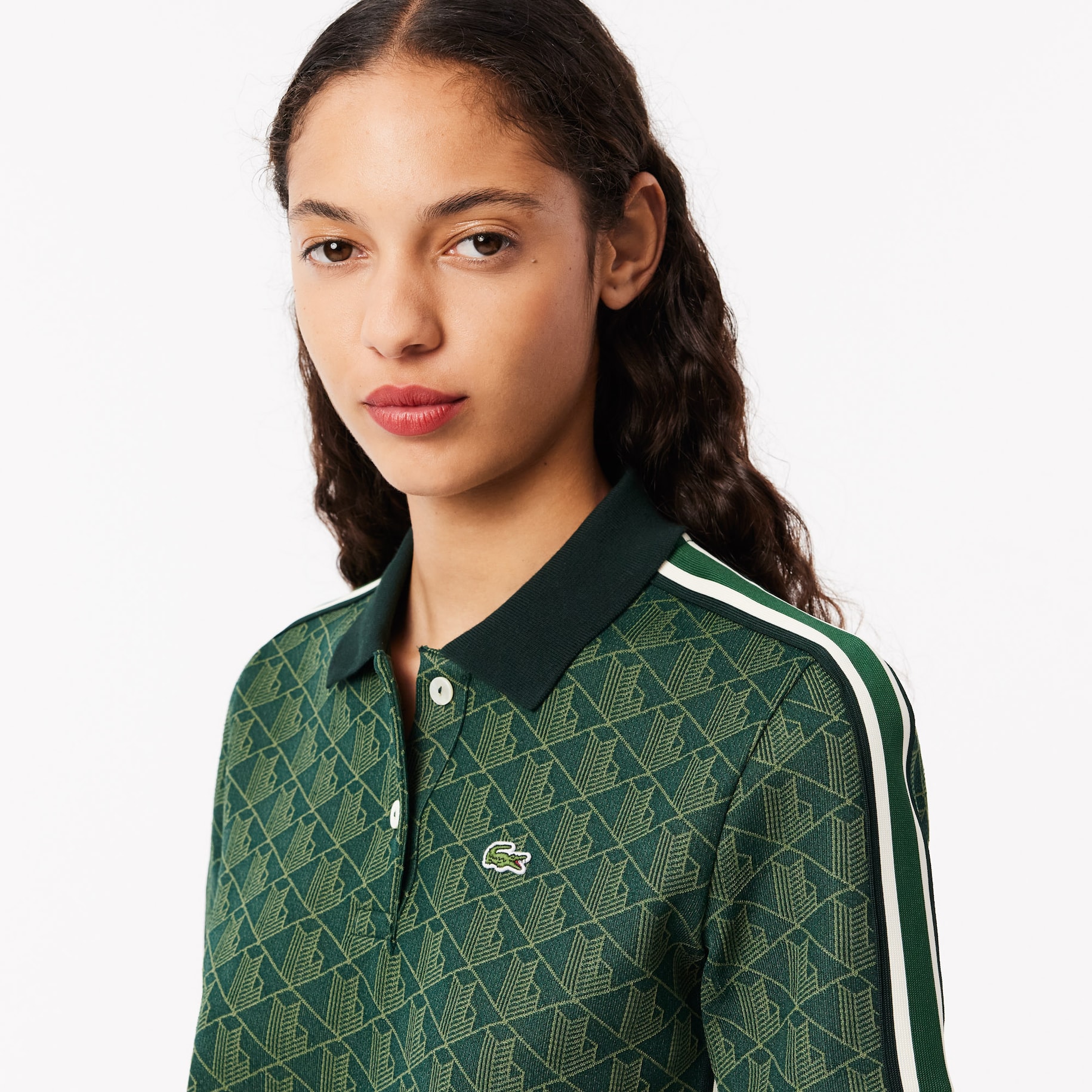 Slim Fit Monogram Jacquard Polo Shirt image number 1