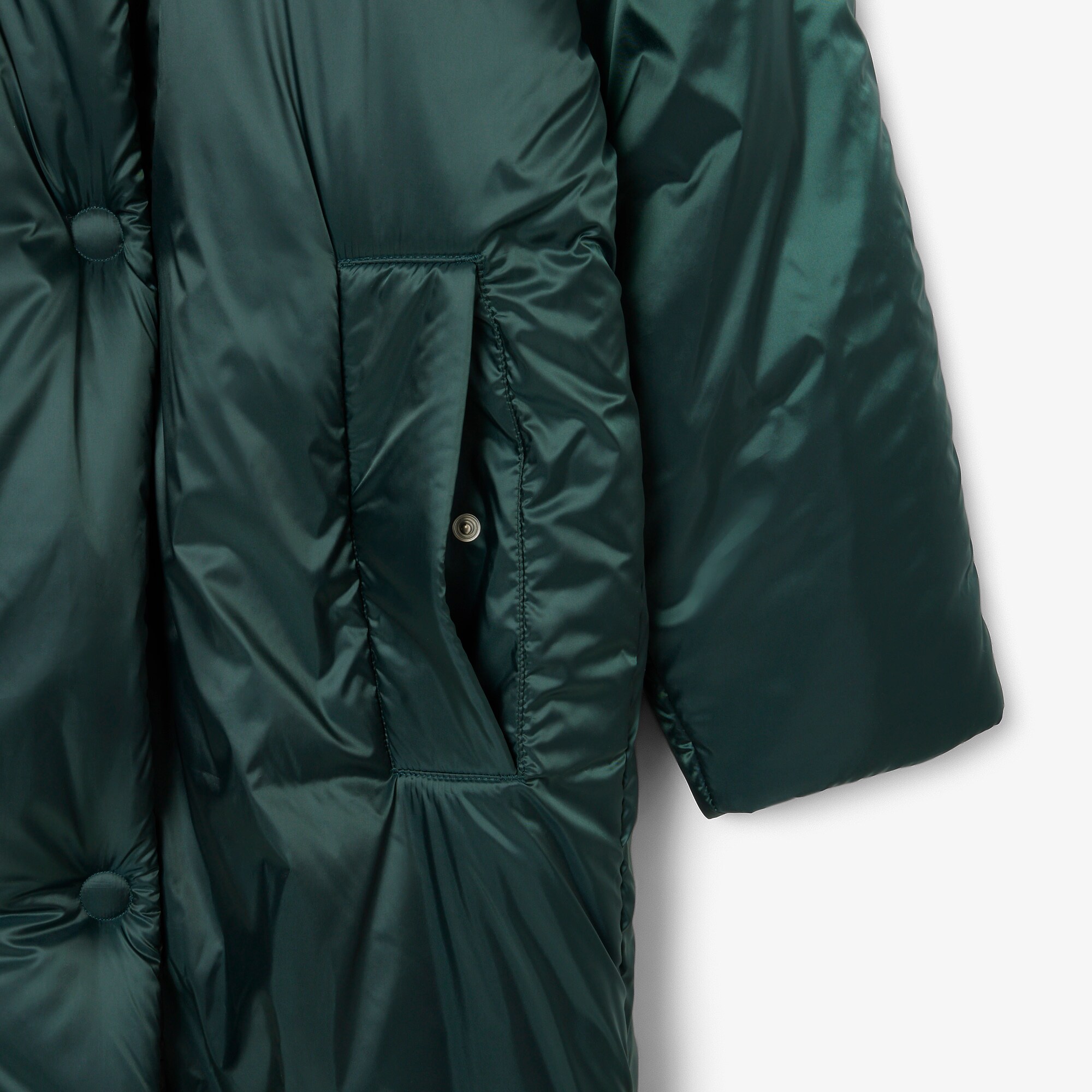 Runway Long Iridescent Puffed Jacket image number 6