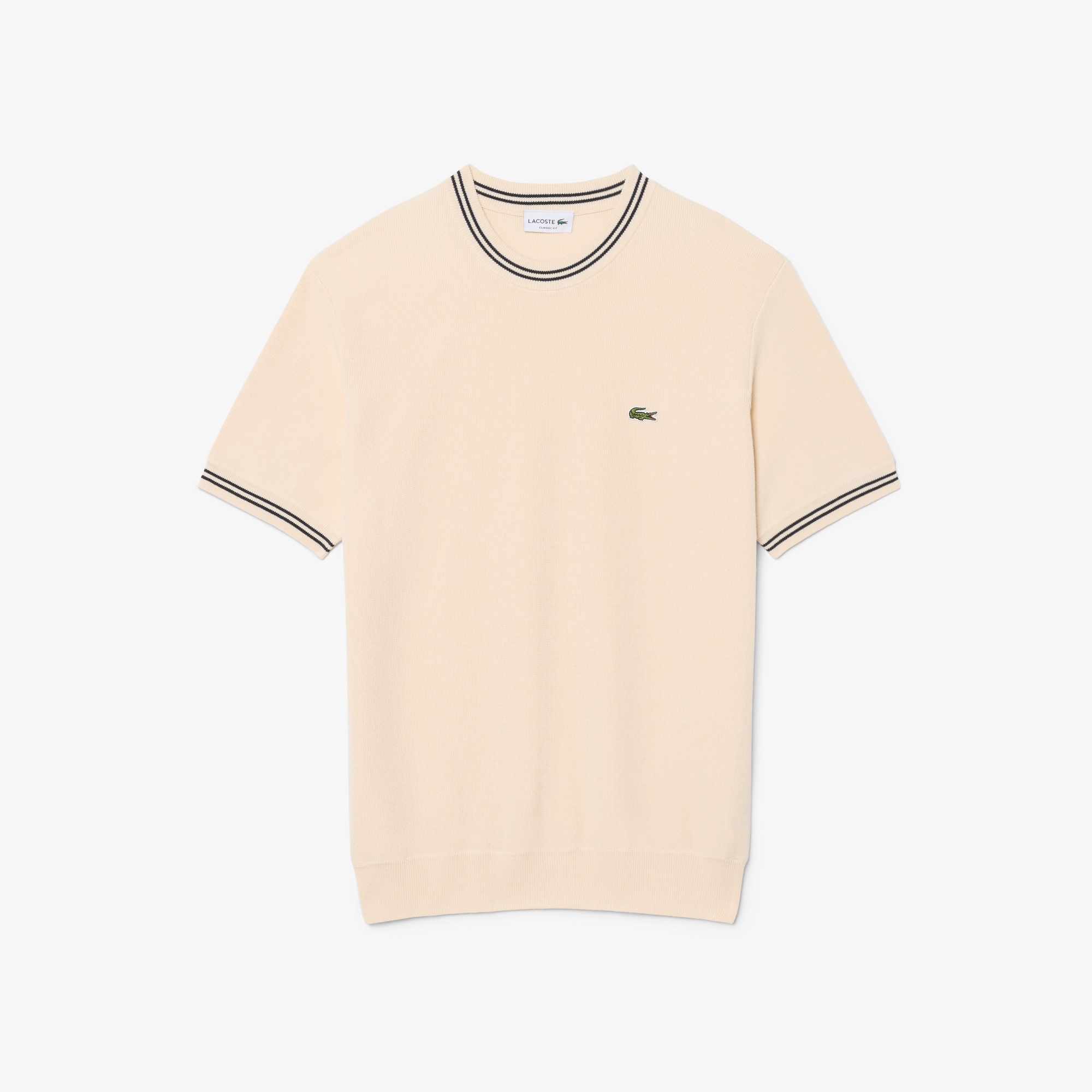 Classic Fit Stripe Detail Knit T-Shirt image number 3