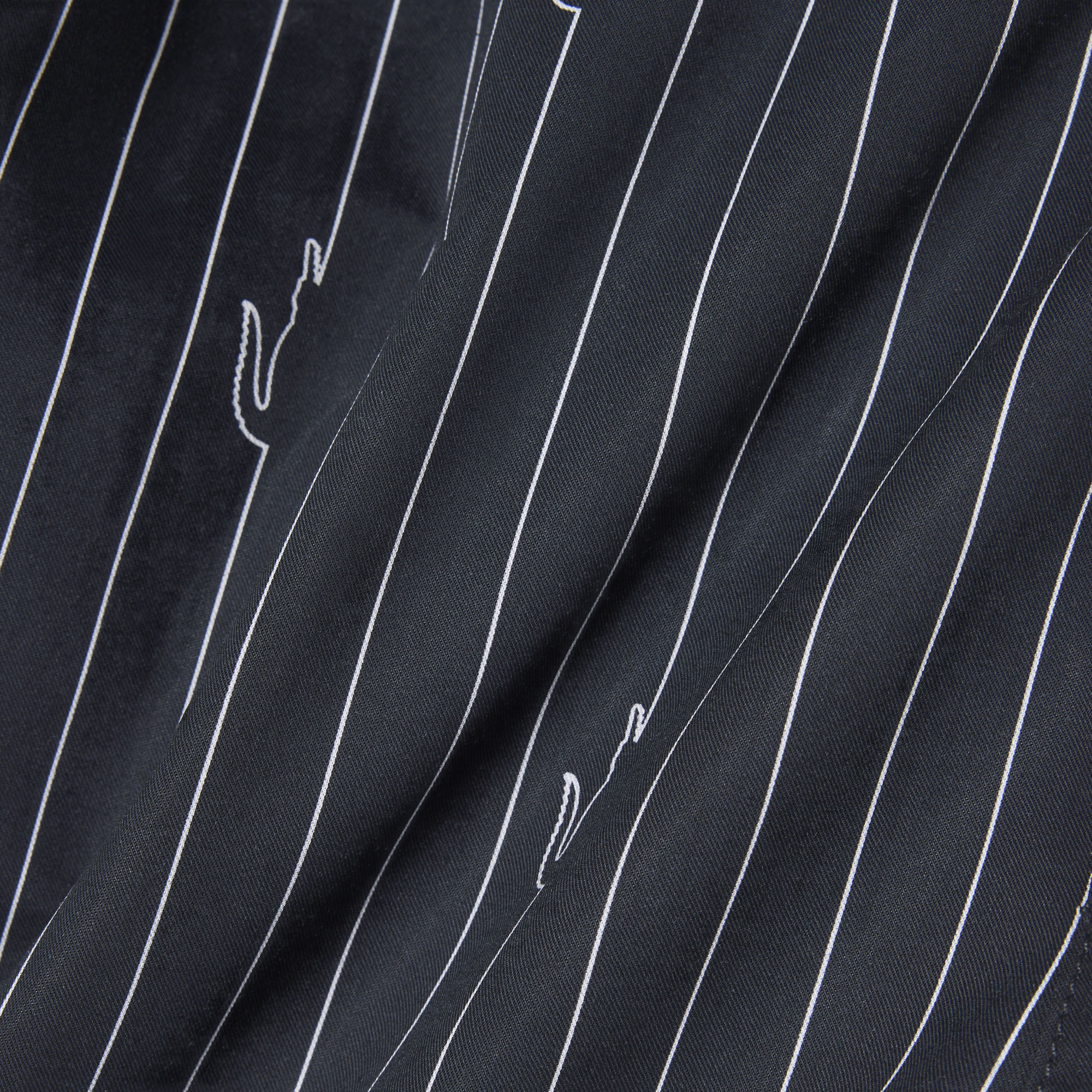 Crocodile Print Stripe Cotton Shorts image number 4