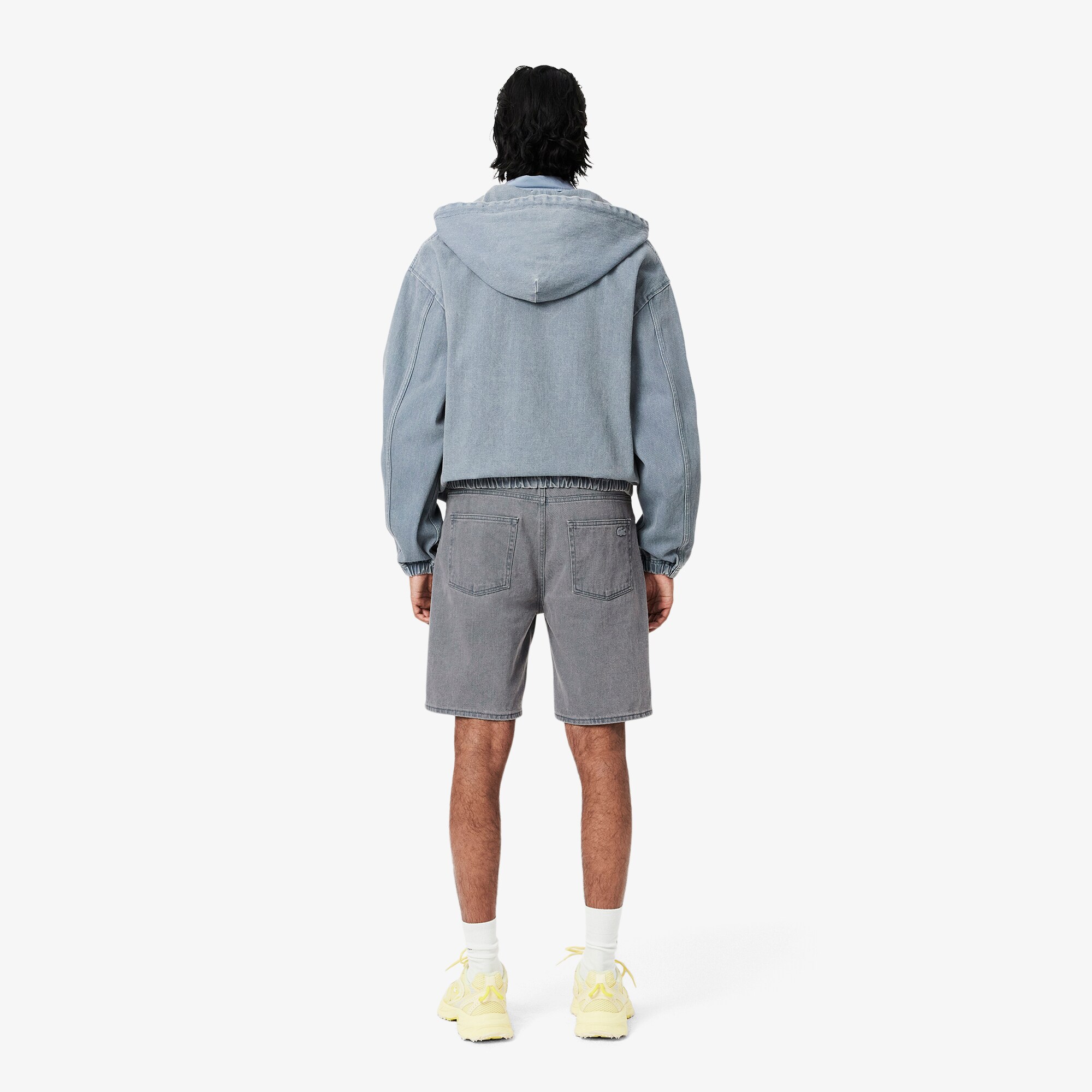 Washed Effect Dyed Denim Bermuda Shorts image number 2